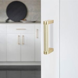 Set of 10 Gold Textured Drawer Pull Handle